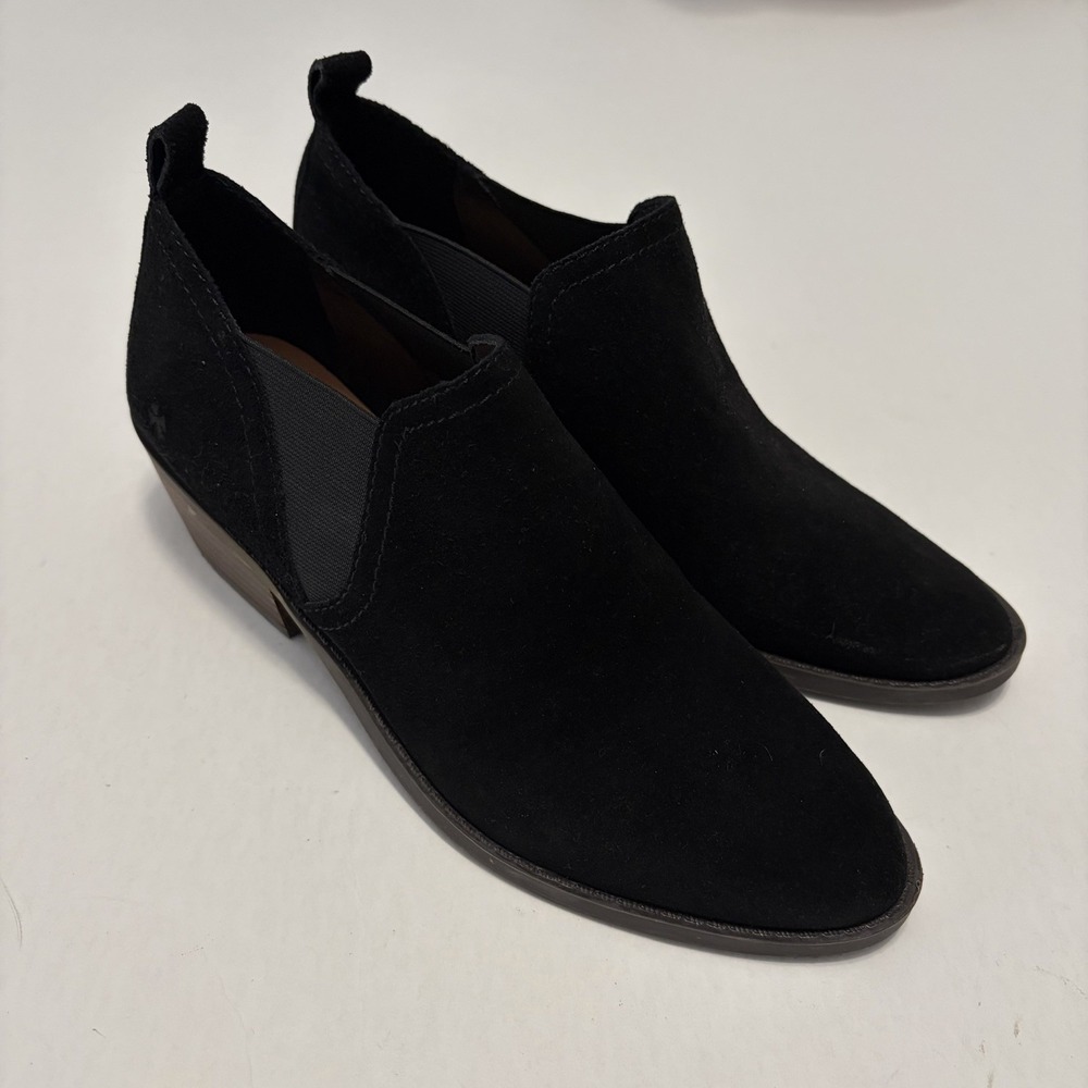 Lucky Brand Faux Suede Ankle Boots 7.5 Western Boho Festival Indie